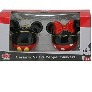 Disney Mickey Mouse & Friends: Ceramic Salt & Pepper Shakers "Headballs", New